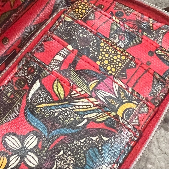 SakRoots Birds of Paradise Smartphone Wristlet Wallet Coated Canvas Print - Picture 7 of 10